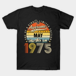 Awesome Since May 1975 Vintage 48th Birthday T-Shirt